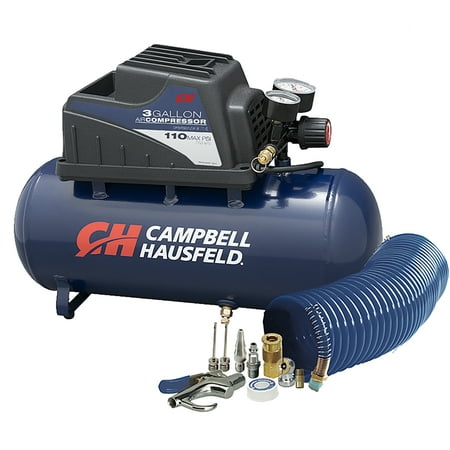 Campbell Hausfeld 3 Gallon Air Compressor with 10 piece Accessory Kit, FP209499AV