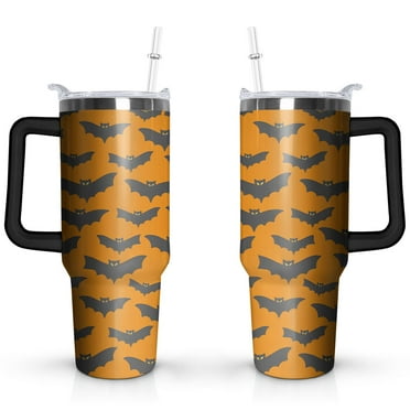 Hallowmas (1) Pumpkin Ghost Boo Witch Spider Web 40 OZ Tumbler Cup with Lid and Straw Gifts for Mom Friend Sister Grandma Halloween Gifts