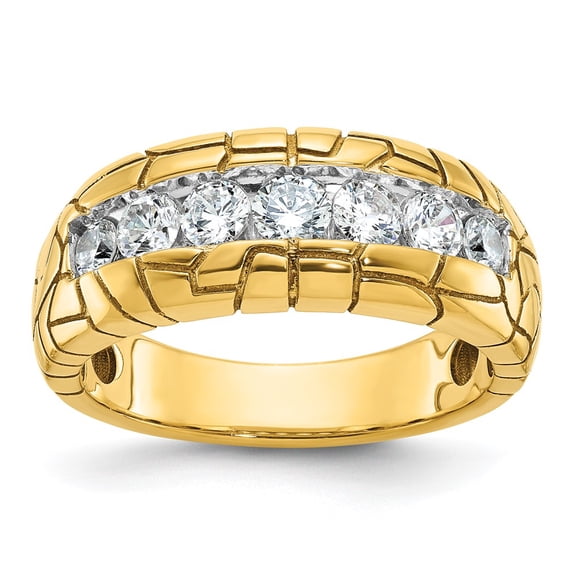 IBGoodman 14k 1 carat Lab Grown Diamond VS/SI G Complete Men's Nugget Ring