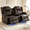 Brown, variant on ROOMARK Electric Loveseat Recliner Double Recliner RV Sofa & Console, Wall Hugger Loveseat Reclining RV, RV Theater Seats, RV Couch, RV Home Theater Seating Furniture