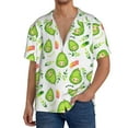 thumbnail image 3 of KLL Kawaii Avocado Print Men's Shirt Short Sleeve Button Down Summer Cuba Beach Shirts- 3X-Large, 3 of 7