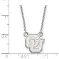 thumbnail image 2 of 10k White Gold LogoArt University of Colorado C-U Small Pendant 18 inch Necklace Q1W032UCO-18, 2 of 5