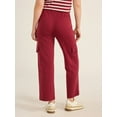 thumbnail image 3 of Free Assembly Women's and Women's Plus Wide Leg Knit Cargo Pants, 30” Inseam, Sizes XS-4X, 3 of 5