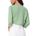 thumbnail image 3 of INSPIRE CHIC Women's Formal Bolero for Evening Dresses Half Sleeves Open Front Cocktail Shrugs M Light Green, 3 of 6
