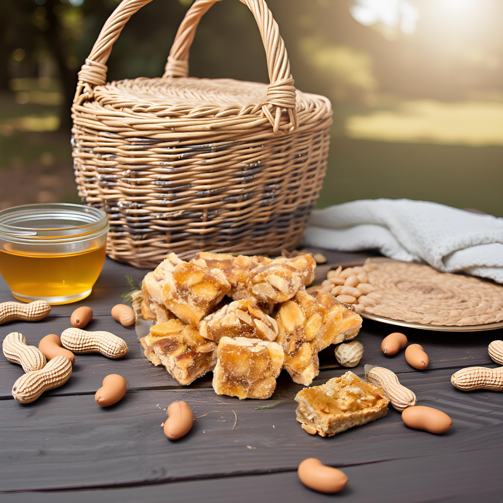2LB Old Fashioned Peanut Squares by Nuts to You | Peanut Crunch with Delightful Crunch & All Natural Ingredients | Peanut Candy Sweet Snack Honey Taste