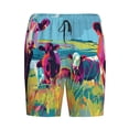 thumbnail image 6 of Daiia Pop Art Colorful Cows Mens Woven Stretch Pajama Short,Short Pajama Pants-4X-Large, 6 of 7