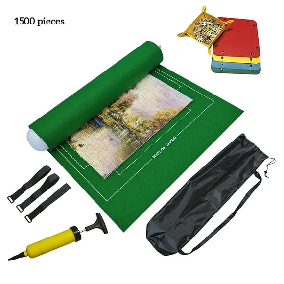 Juego de alfombrillas de fieltro, protector de tablero de almacenamiento con bomba de tubo inflable, bandeja de bolsa de almacenamiento, verde, 1500 piezas Speravity  HA003806-01