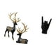 thumbnail image 5 of Estatua de resina de alce y reno, escultura con gesto de mano de roca, colección creativa de figuras de animales y manos para decoración del hogar, bo, 5 of 8
