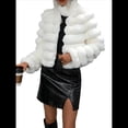 thumbnail image 3 of Chaqueta de Piel Sintética para Mujer, Abrigo Corto Abullonado de Larga, Abrigo Cálido de Invierno. XXL, 3 of 10