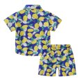 thumbnail image 4 of Kids Toddler Boys Shorts Set Casual Girls Short Sleeve Casual Tops Hawaii Beach Holiday Floral Shirts T Shirt Shorts Two Piece Clothes Set Summer Outfits,Size 6 Years 7 Years, 4 of 5