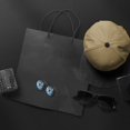thumbnail image 5 of PhooArto Men's Classic Stainless Steel, Blue Tie Dye Turtle Cufflinks Business Wedding Shirts, Black, 5 of 6