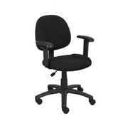 Nicer Furniture Task Chair with Arms, 250 lb. Capacity, Black