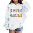 thumbnail image 4 of Mercatoo Kids Pullover Hoodie Cute Letter Graphic Preppy Sweatshirts with Pockets Girls Oversized Long Sleeve Hooded Clothes, 4 of 7