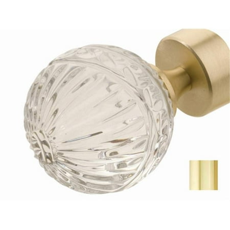 Carla 1121 Curtain Rod Set -.75 in. - Polished Brass - 63 in.