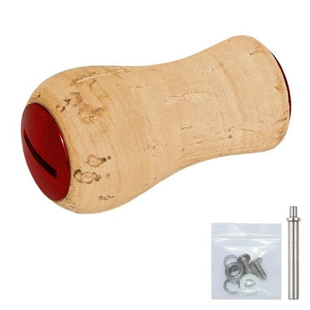Apooke Fishing Knob Cork Knobs Reel Replacement Knob Durable Wood Cork Handle Knob Replacement Parts for Spinning Fishing Reel