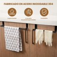 thumbnail image 2 of Toalleros de Baño 2 uds, Toalleros de Baño sin Taladro Adhesivo, toallero para Puerta de Armario sin Clavos, Barra de Acero de un Brazo Acero Inoxidable Baño, Cocina, Puerta de Gabinete, 2 of 4