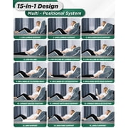 Lunix LX5 4Pcs Orthopedic Bed Wedge Pillow Set – Memory Foam Wedge Pillow for Sleeping, Leg, Knee, Back Pain Relief, Post Surgery, Acid Reflux Support