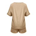 thumbnail image 6 of NMMUED Two Piece Sets for Women Summer Short Sets for Women Sweat Set for Women Athleisure Sets Women Track Suits for Women Set, Khaki XL, 6 of 9