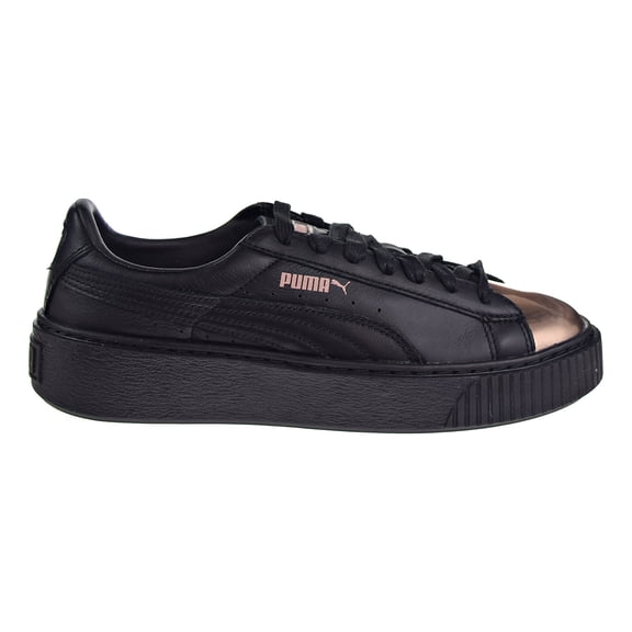 Puma Basket Platform Metallic Women's Shoes Black/Rose Gold 366169-02