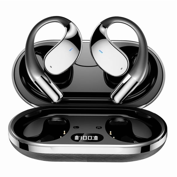 Wireless BT Language Translator Earbuds Ai Translating Earbuds Headphones Translator Earbuds for Travel Business,A,1 Pair * Earphones 1 * Charging Case 1 * Charging Cable,Black