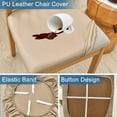 thumbnail image 2 of WSBArt 4 Pack Waterproof PU Leather Seat Covers for Dining Chairs, Removable Dining Room Chair Seat Covers, Kitchen Upholstered Chair Cushion Covers Protectors Slipcovers, Khaki, 2 of 7