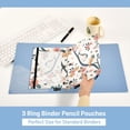 thumbnail image 5 of Birds on Branch with Flower 2 Pack Pencil Pouch for 3 Ring Binder Smooth Zipper Folders with Pockets Clear Window Pencil Case, 5 of 6