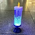 thumbnail image 5 of HCTSHG Christmas Candles with Pedestal, USB Rechargeable or Battery Color Changing Waterproof Rotating Glitter Flameless Candles for Christmas Party Home Decor, 5 of 5