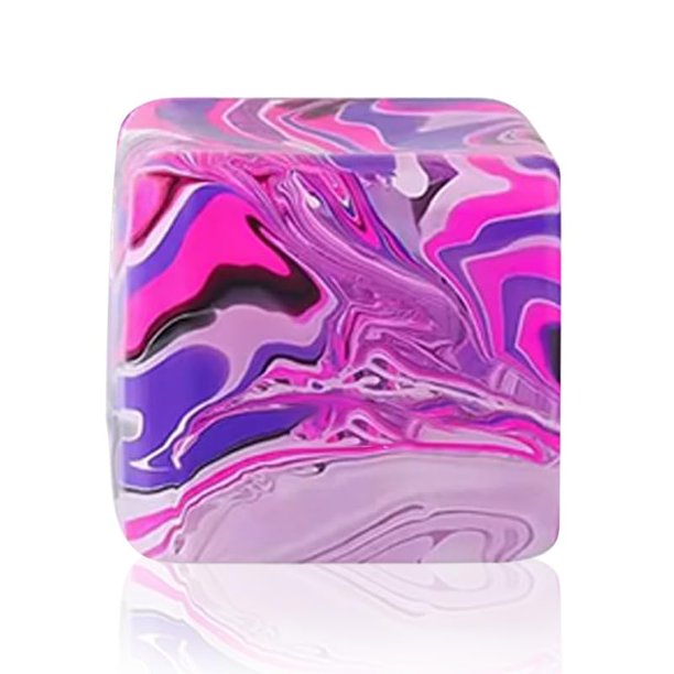 Cubo antiestrés Muhubaih morado de retorno lento