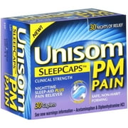 Unisom Sleepcaps PM Pain, 30 CT (Pack of 6)