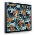 thumbnail image 3 of Designart 'Japanese Koi Fish on Sea Waves' Nautical & Coastal Framed Canvas Wall Art Print, 3 of 5