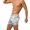 Grey, variant on zeranth Men Casual Boxer Underwear with Leg Slits Solid Color Elastic Waistband Shorts Loose Fit Thin Smooth Satin Home Panties