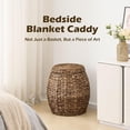 thumbnail image 3 of Casa Pura Furniture Handwoven Water Hyacinth Storage Basket with Lid, Brown, 3 of 7