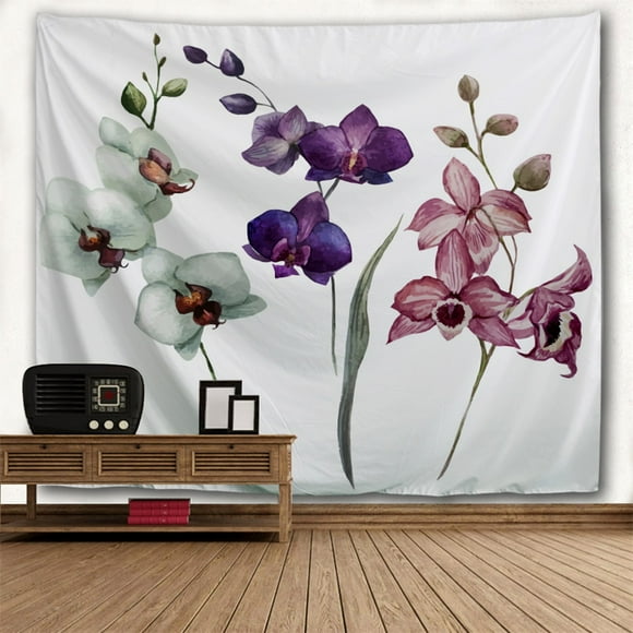 Tapestry Wall Hanging Colorful Flowers Green Lavender Mauve Spring Wall Tapestry Spring Fall Home Decor Bedroom Living Room Premium Peached Material
