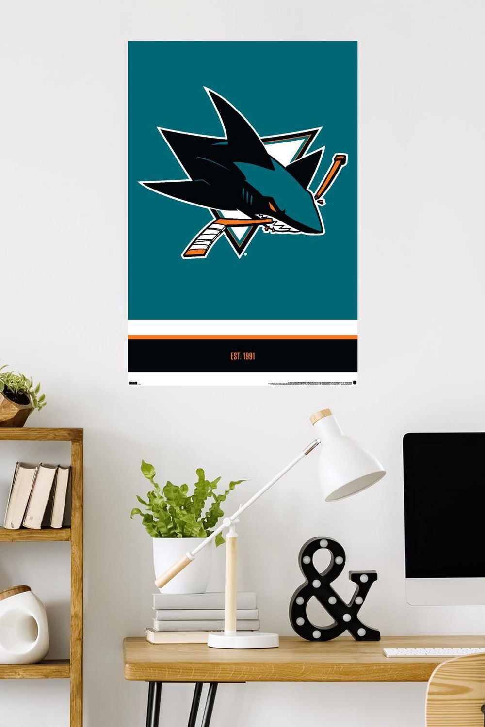 NHL San Jose Sharks - Logo 21 Wall Poster, 22.375" x 34"