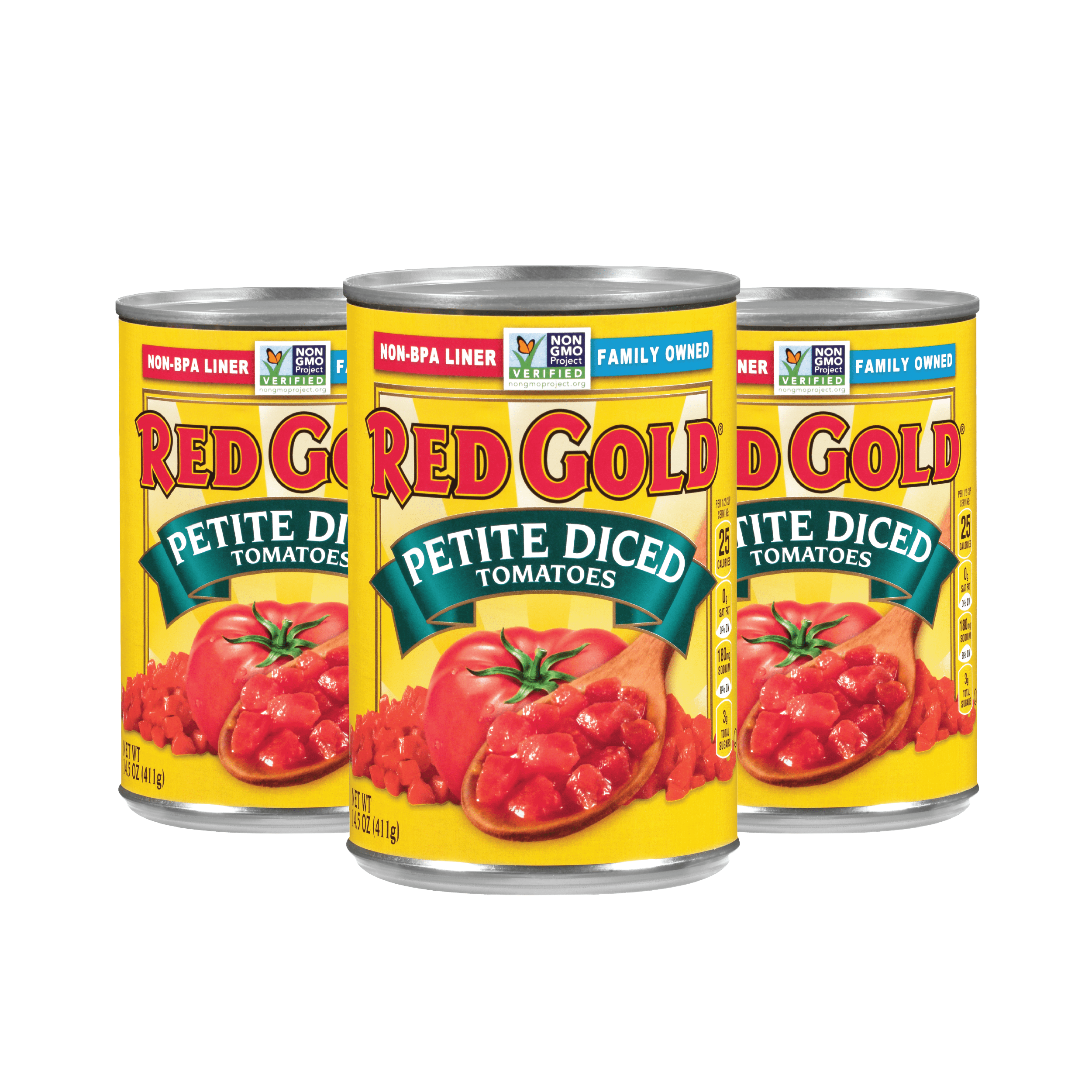 Red Gold Petite Diced Tomatoes, Kosher and Gluten Free, 14.5 Ounce Cans