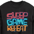 thumbnail image 3 of Instant Message - Sleep, Game, Repeat - Toddler & Youth Crewneck Fleece Sweatshirt, 3 of 6