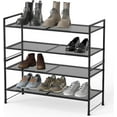 thumbnail image 4 of 2-Tier Stackable Mesh Shoe Rack, Black, 4 of 4