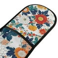 thumbnail image 4 of Yayeee Double Oven Mitt Kitchen Heat Resistant Baking 35" x7" Quilted Glove, Colorful Flowers Pattern, 4 of 6