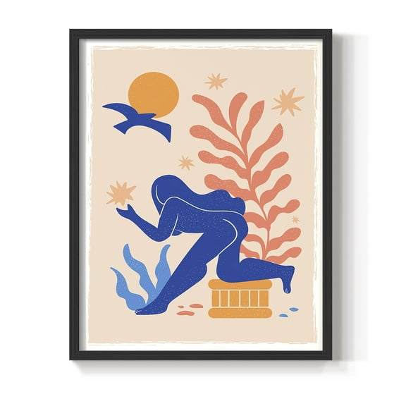 Matisse CDLXI in Black Solid Wood Framed Print No Nail Hanging