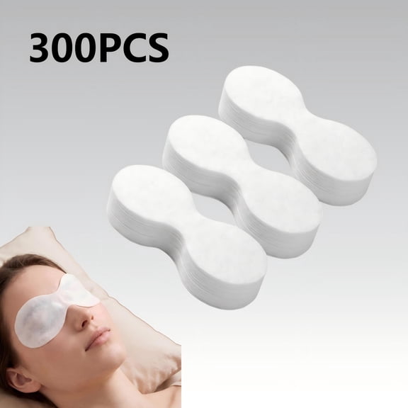 300 Sheets Disposable Non Woven Eye Mask for Facial Skincare Spa, Soft Cotton Eye Covers for Red Light Therapy & Tanning, Face Nose Pads for Home Salon Beauty Tools