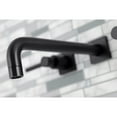 thumbnail image 4 of Kingston Brass KS6020DL Concord Two-Handle Wall Mount Roman Tub Faucet, Matte Black, 4 of 7