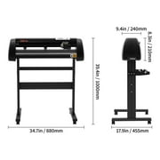 VEVOR Vinyl Cutter Machine, 28inch Vinyl Plotter, LCD Display Plotter Cutter, Adjustable Double-Spring Pinch Rollers Sign Cutting Plotter, Plotter with Signmaster Software for Design and Cut