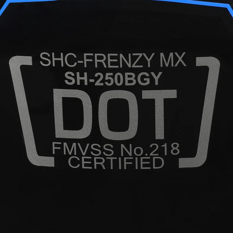 Youth Frenzy MX ATV off-road Youth Helmet DOT Approved Blue, Large