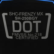 Youth Frenzy MX off Road Dirt Bike Helmet - DOT Approved - Color Blue - Size: Youth Medium