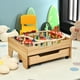 thumbnail image 3 of Set mesa de madera Costway con vías para niños 100 piezas multicolor, 3 of 4