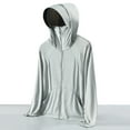 thumbnail image 2 of YUGYXL Women's Sun Protective Jacket Full Zip UPF 50+ UV Sun Protection Clothing Lightweight Long Sleeve Hoodie Sun Shirt XL Gray, 2 of 7