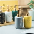 thumbnail image 4 of Dispensador de jabón de cerámica de lujo ligero for baño, gel de ducha, loción, botella de empuje, 4 of 6