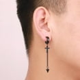 thumbnail image 4 of TISHITA 2 Paires de Boucles d'Oreilles Croisées Longues Non Percées Mode, 4 of 8