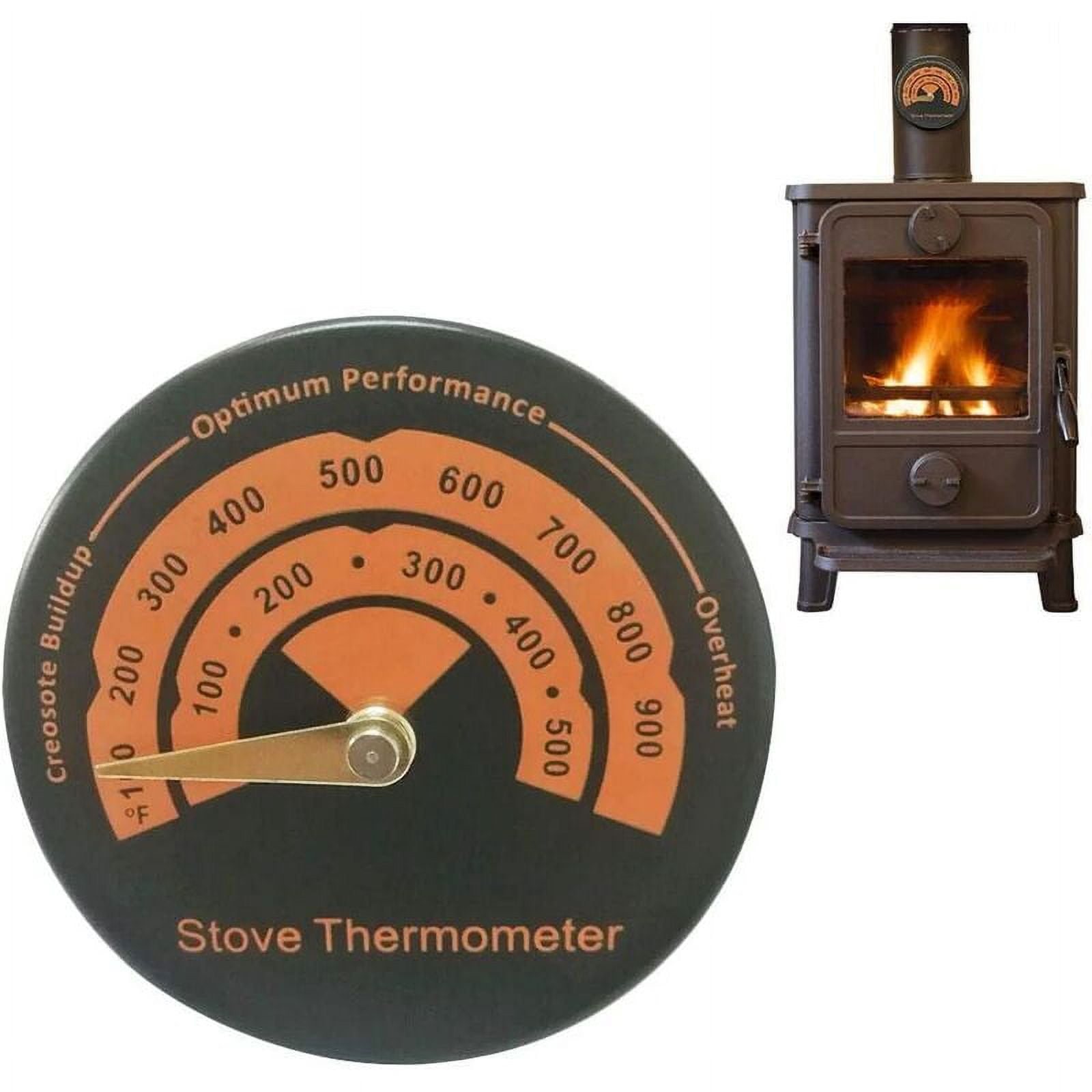 Thermomètre Magnétique Pour Poêle à Bois - 0-500°C - Affichage Celsius/Fahrenheit - Sécurité Surchauffe