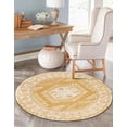 thumbnail image 4 of Unique Loom Utopia Collection Area Rug - Larissa (8' Round Gold/Ivory), 4 of 7